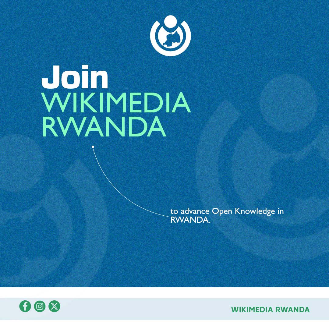 OSKRwanda's tweet photo. Join us and be part of a vibrant community sharing #freeknowledge and preserving our #culture online.
Let's empower the world with the power of open knowledge! 🌍📚 #WikimediaRwanda #OpenKnowledge
@Wikipedia https://t.co/8aN1upq9pk