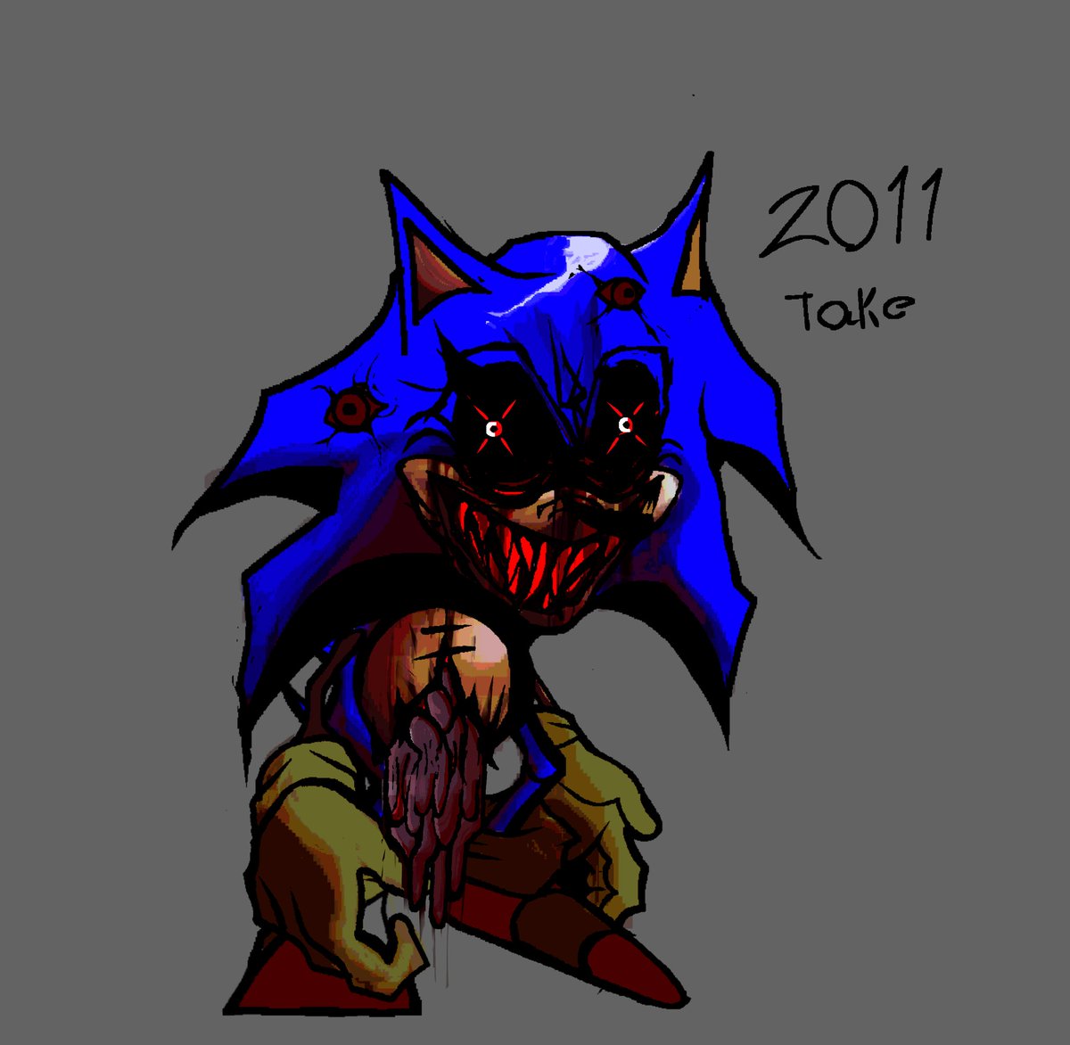 exe_files1's tweet image. #Horrorandblood #sonicexe #exeoc #Execommunity  It's the old take that Ise made a few months ago