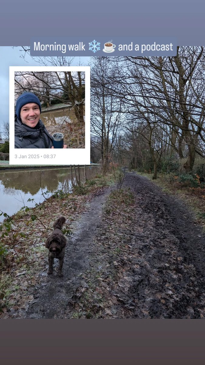 Morning walk ☕ and a podcast ❄️