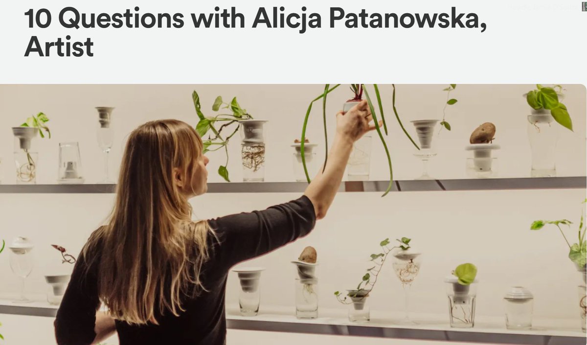 Today, we have an interview with artist Alicja Patanowska who talks about her newest art installation in London called Plantation.

Read the article here: happyeconews.com/10-questions-w…

#happyeconews