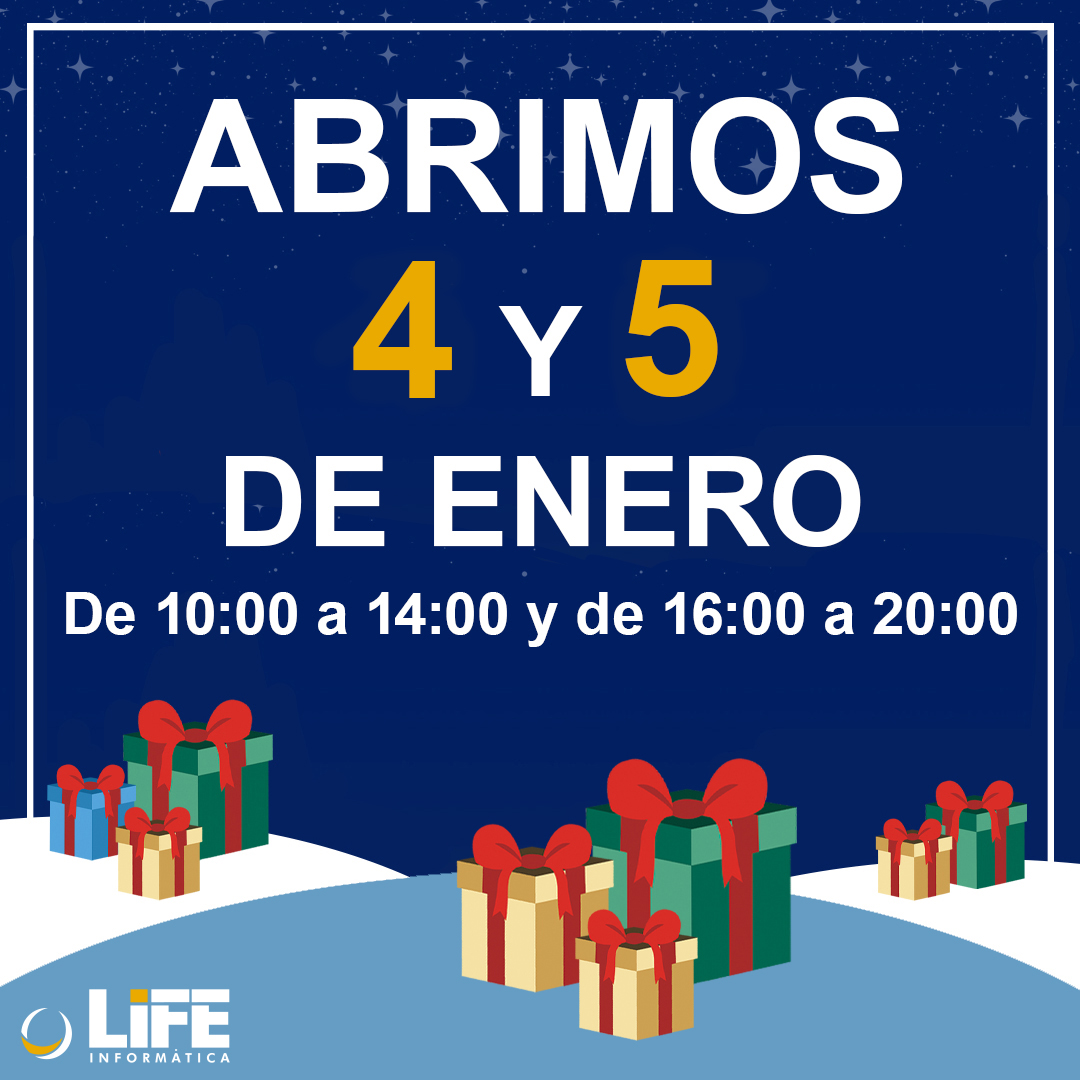 lifeinformatica's tweet image. ❗IMPORTANTE❗
 Este sábado 04 y domingo 05 de enero abrimos de 10:00 a 14:00 y de 16:00 a 20:00. 
Consigue todos los regalos que buscas para estos reyes con nosotros.  
#LIFEinformatica #reyesmagos2025