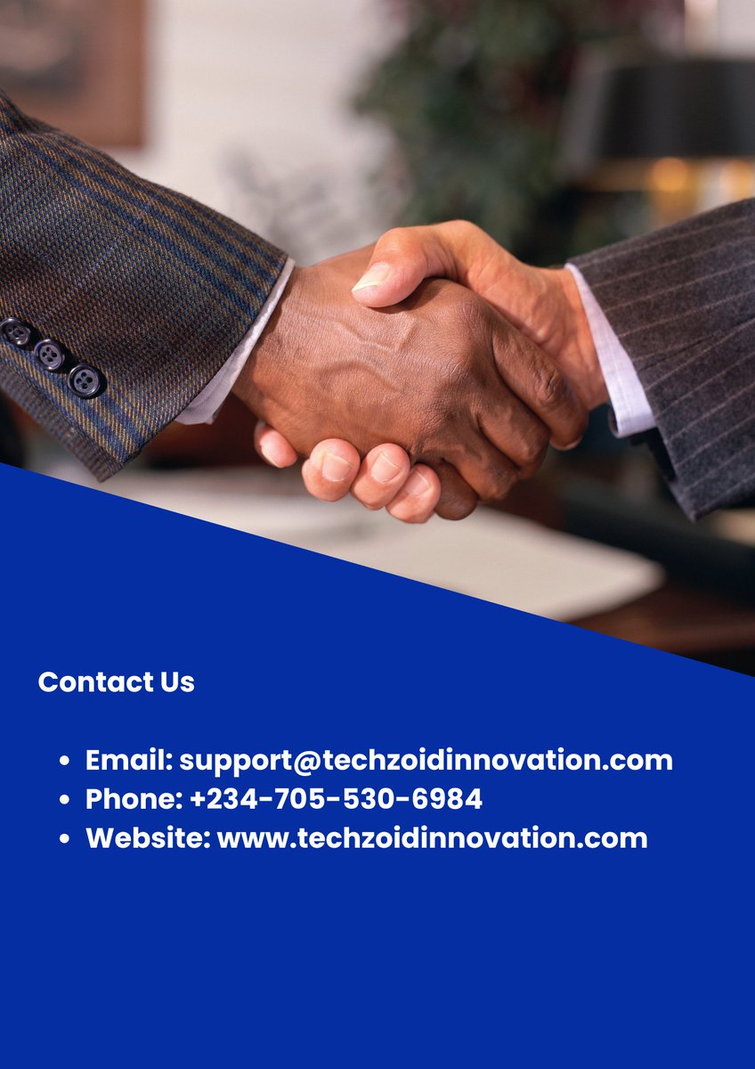 TechzoidNG's tweet image. We help businesses streamline operations, improve communication, and stay ahead of the curve. 💻 Our experienced team is passionate about delivering innovative and results-oriented solutions tailored to your specific needs. 
 #SoftwareDevelopment #ITSolutions #WebDevelopment