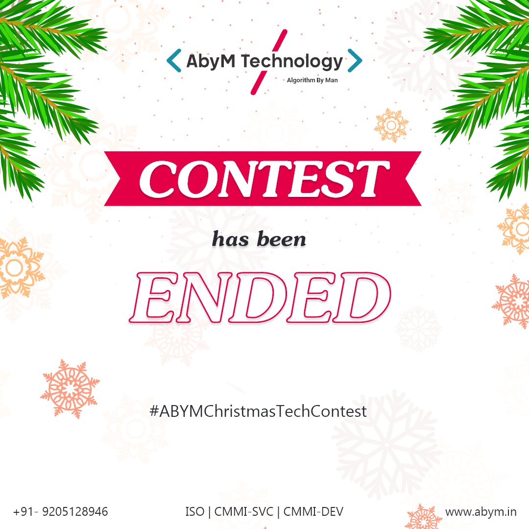 AbyMTechnology's tweet image. "Thank you for your incredible participation in the #ABYMChristmasTechContest! 📷📷 The contest has officially ended. Stay tuned – winners will be announced soon! 📷
#AbyMTechnology #TechContest #ChristmasFun #Gifts #Giveaway #ABYMChristmasTechContest