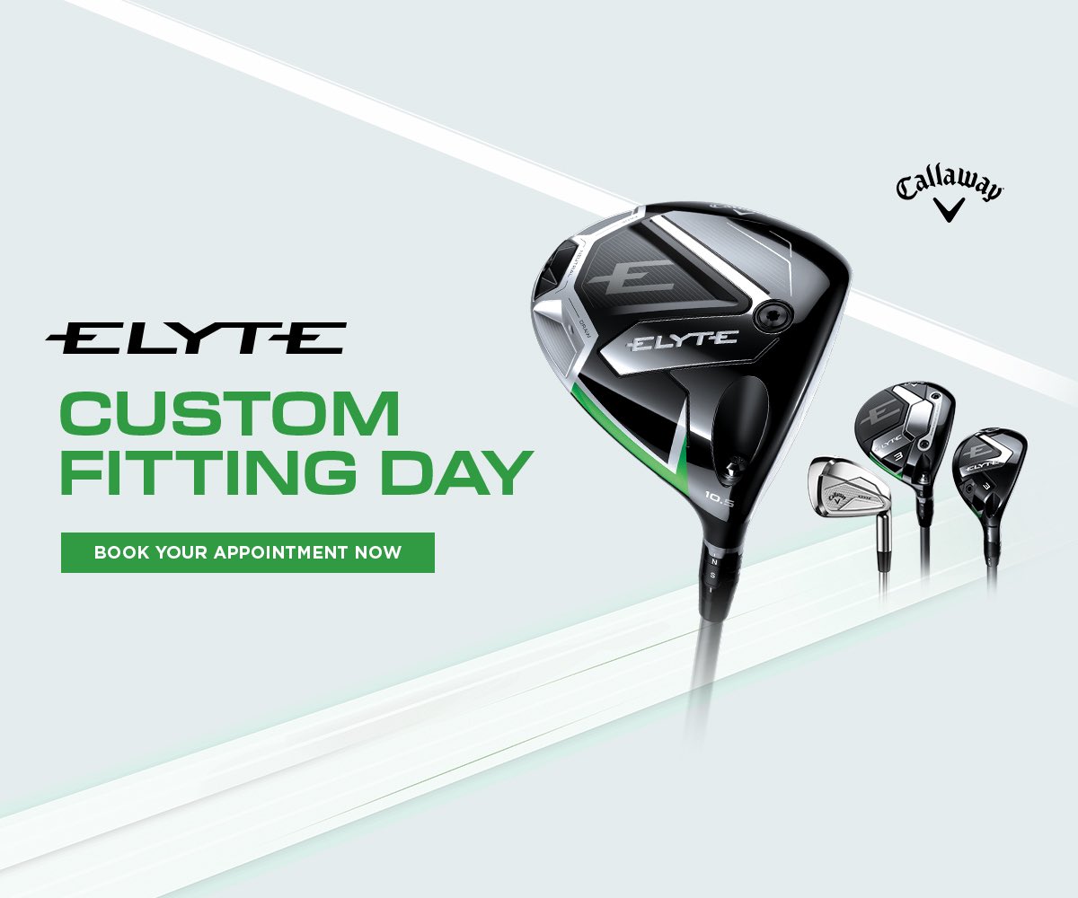 Try out the new Elyte range at our Callaway Fitting Day on Wednesday 29th January!

We have slots available 2:00pm - 6:00pm (30 mins for individual item, 60 mins for a full bag fit), so visit or call the Pro Shop on 01633 680933 to book yours now
