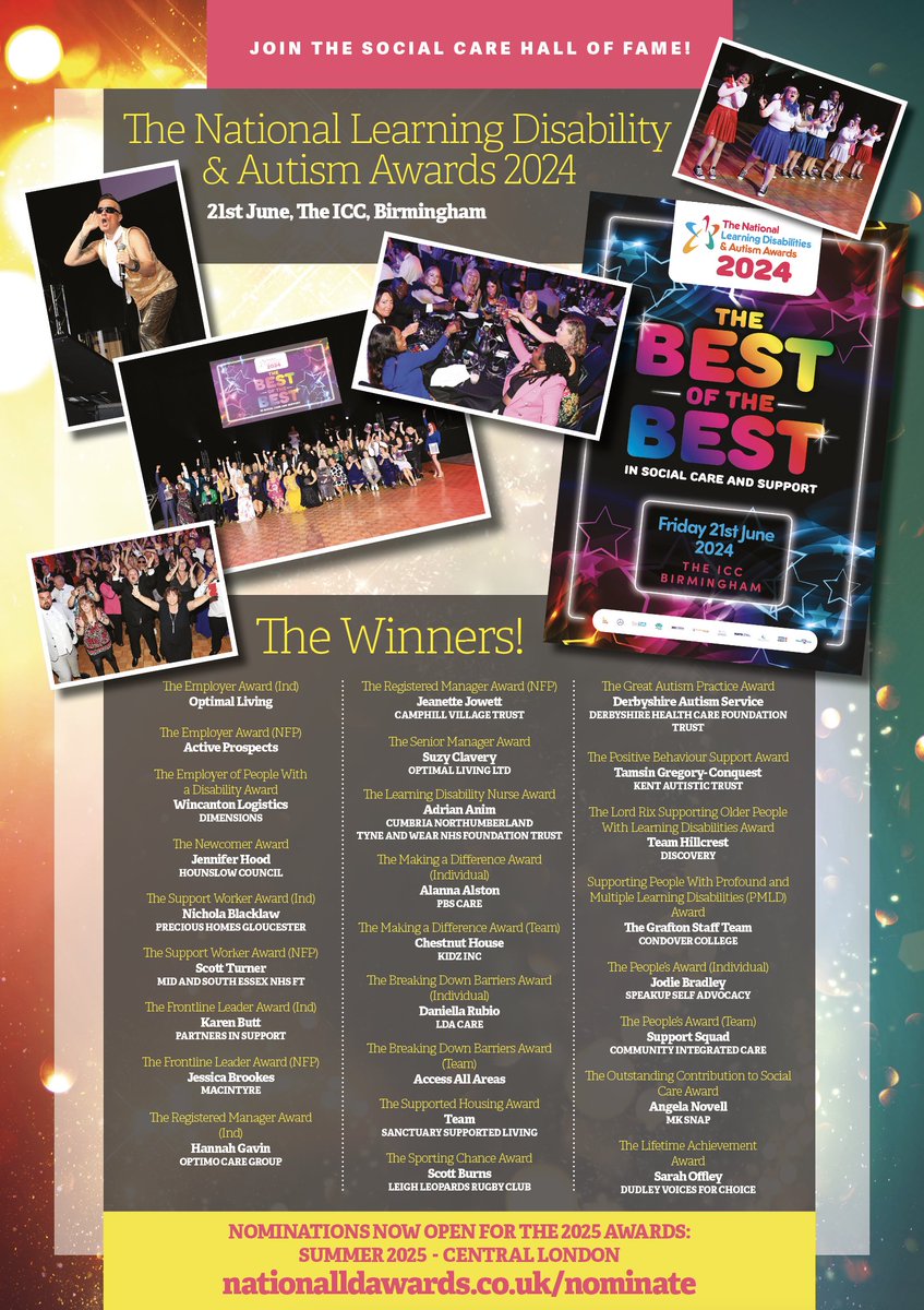 LD Awards (@ldawards2025) on Twitter photo Join the HALL OF FAME! ๐
Nominations now open for the ๐๐๐ญ๐ข๐จ๐ง๐๐ฅ ๐๐๐๐ซ๐ง๐ข๐ง๐ ๐๐ข๐ฌ๐๐๐ข๐ฅ๐ข๐ญ๐ข๐๐ฌ & ๐๐ฎ๐ญ๐ข๐ฌ๐ฆ ๐๐ฐ๐๐ซ๐๐ฌ 2025! ๐
Nominations close on 9th May โ donโt miss your chance to celebrate excellence in #socialcare!
Nominate here: Join the HALL OF FAME! ๐
Nominations now open for the ๐๐๐ญ๐ข๐จ๐ง๐๐ฅ ๐๐๐๐ซ๐ง๐ข๐ง๐ ๐๐ข๐ฌ๐๐๐ข๐ฅ๐ข๐ญ๐ข๐๐ฌ & ๐๐ฎ๐ญ๐ข๐ฌ๐ฆ ๐๐ฐ๐๐ซ๐๐ฌ 2025! ๐
Nominations close on 9th May โ donโt miss your chance to celebrate excellence in #socialcare!
Nominate here: