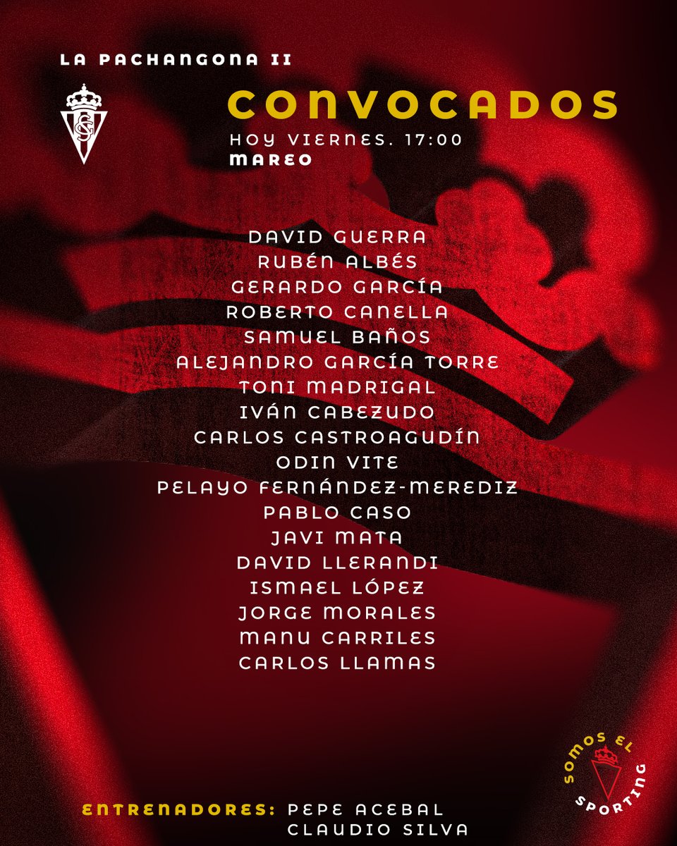 RealSporting's tweet image. ⚽ 𝑳𝒂 𝑷𝒂𝒄𝒉𝒂𝒏𝒈𝒐𝒏𝒂 𝑰𝑰.  

🔢 Lista de convocados. 

🔴⚪ 𝐸𝑙 𝑒𝑞𝑢𝑖𝑝𝑜 𝑑𝑒𝑙 𝐶𝑙𝑢𝑏. 𝑉𝑖𝑔𝑒𝑛𝑡𝑒𝑠 𝑐𝑎𝑚𝑝𝑒𝑜𝑛𝑒𝑠.
⁽ᵒʲᵒ ᑫᵘᵉ ˢᵉ ˢᵘᵐᵒ́ ᵉˡ ᵐᶦ́ˢᵗᵉʳ⁾
