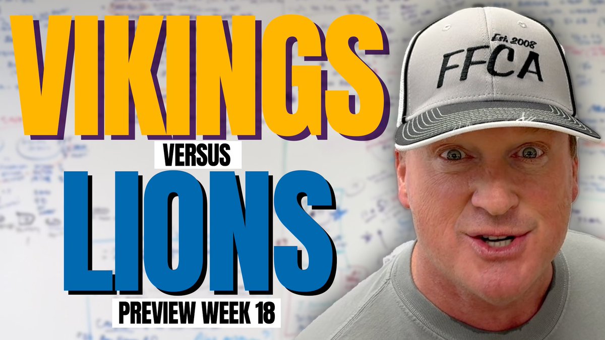 Start your Friday off with my preview of THE game of the week: Vikings @ Lions

Live now!