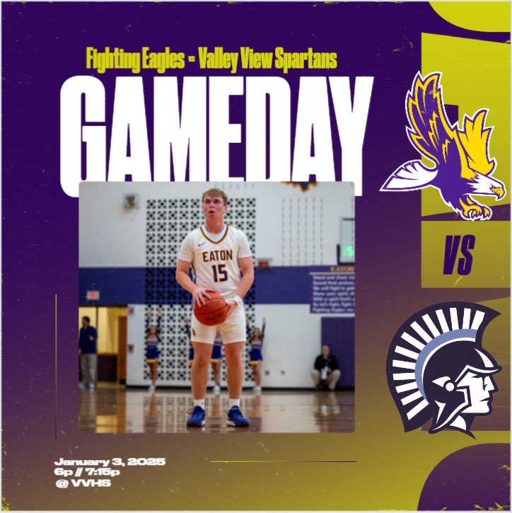 Back in action tonight @ VV. There will not be a JVB game. First game tips at 6p.