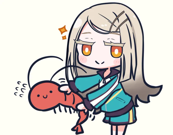 エビを揉んでご満悦な篠澤広さん 