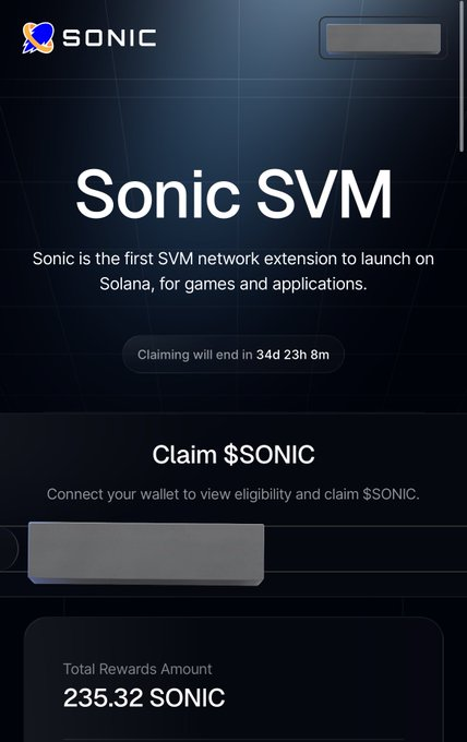 klana_eth's tweet photo. ‼️ $SONIC Airdrop Claim is Live!‼️

Don't miss and check your allocation now: 
https://t.co/fUv2HEgHHK

Claim of Airdrops  You may use our Website to claim $SONIC tokens airdrops, allocated in accordance with  certain criteria determined by us. https://t.co/qcLThABSl9