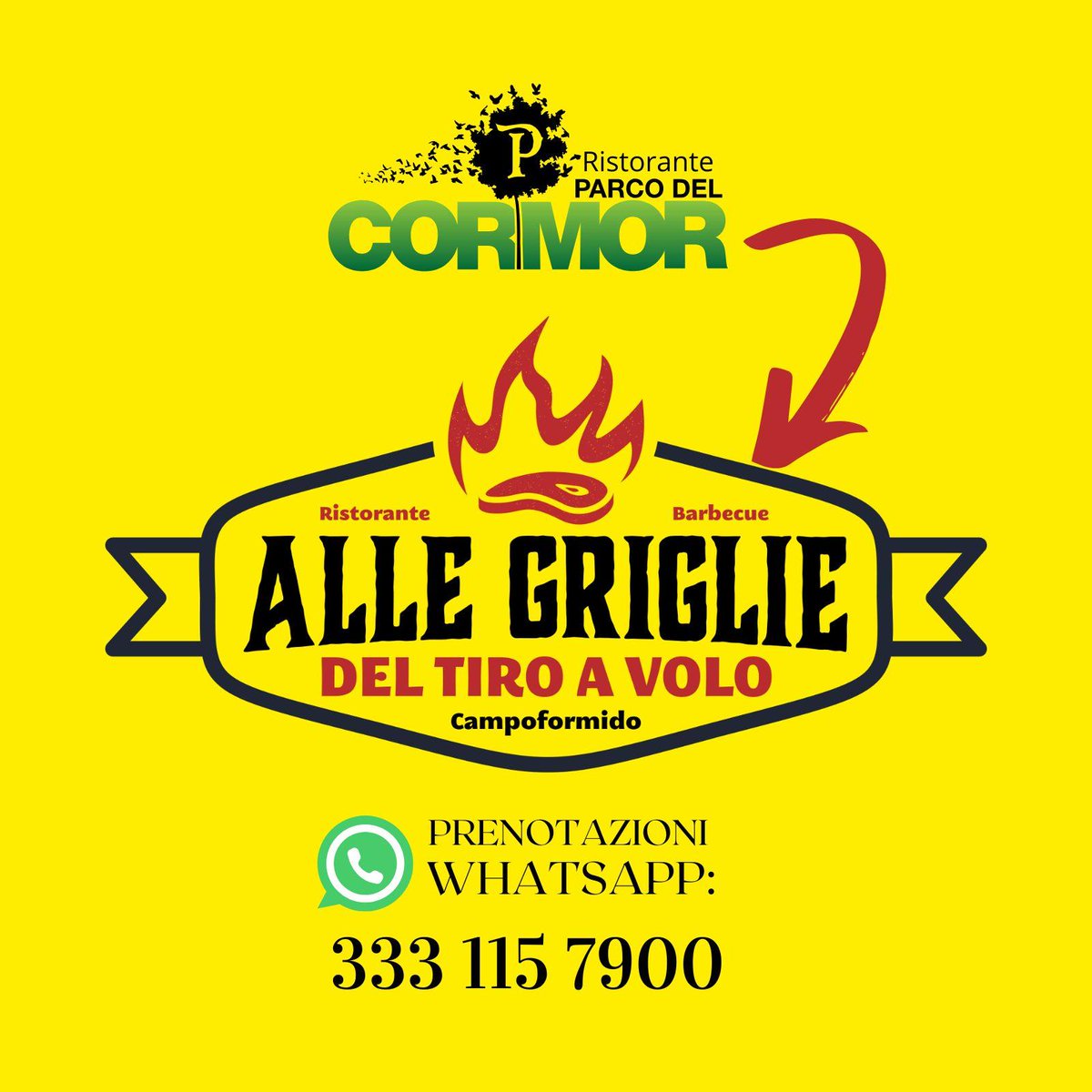 Il ristorante da ora lo trovate a Campoformido e si chiama Alle Griglie del Tiro a Volo di Campoformido.