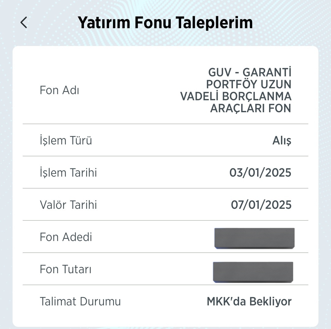 halkaarztopla's tweet image. Altın fonu olan #tta ile vedalaşmıştım. Yerine #guv fonu aldım. Aylık paylaşırım durumu✅
Bu valör tarihi aşırı saçma geliyor. Bu sürenin kısalması lazım