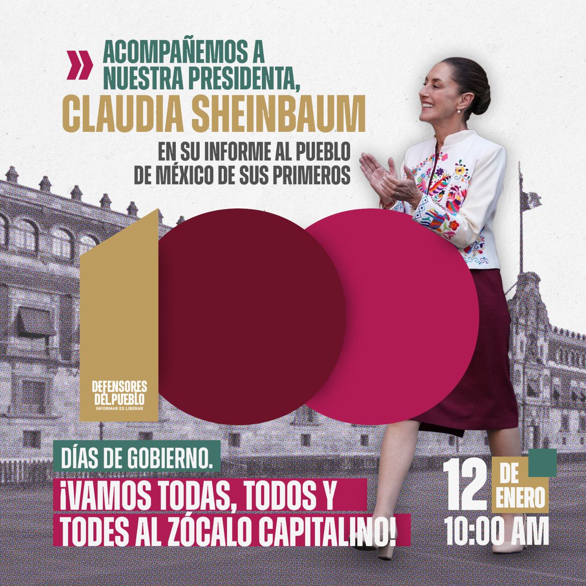 ortegadeluna's tweet photo. #TodosConClaudia
12 de Enero al zócalo para acompañar a nuestra presidenta al informe de los primeros #100Días de su gobierno https://t.co/pJsmtJTqEJ