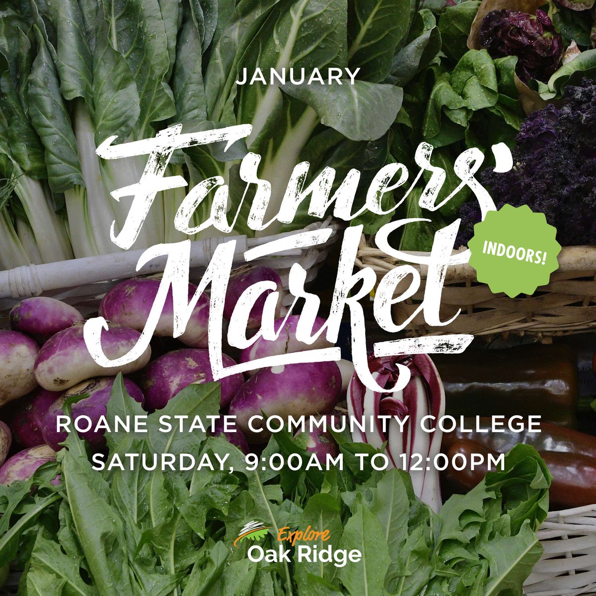 Looking for fresh produce, artisan goods, and seasonal treats? 🍞 Visit the Winter Farmers' Market this Saturday, Jan. 4, from 9 AM–Noon at Roane State’s campus! 🛒 Shop indoors, support local farmers, and stock up for your January pantry. See you tomorrow! 🧑‍🌾