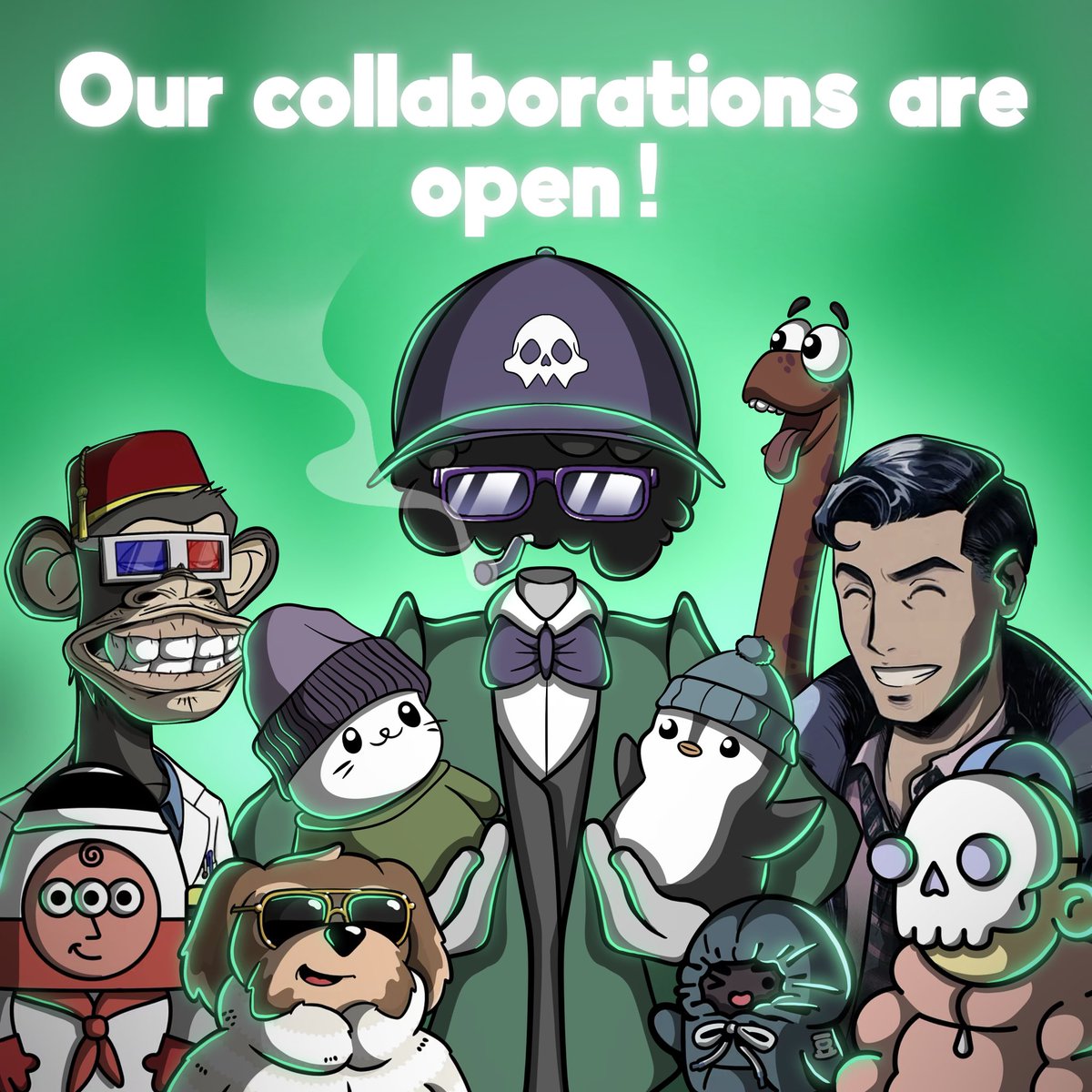Our collaborations are officially open!

For any questions, reach out to <a href="/0xRohitz/">RohitZ</a> 

Which community should get our spots first? Tag them below 👻