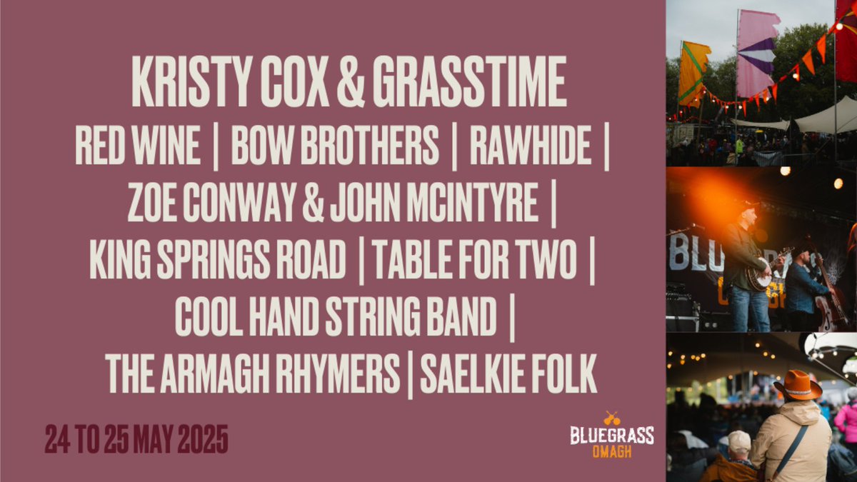 Early Bird tickets for Bluegrass Omagh 2025 are on sale now!

Get ready for an unforgettable weekend of music at Bluegrass Omagh on 24th and 25th May 2025.

Save on Early Bird tickets, on sale until 31st January 2025, here → bit.ly/403ZJAg