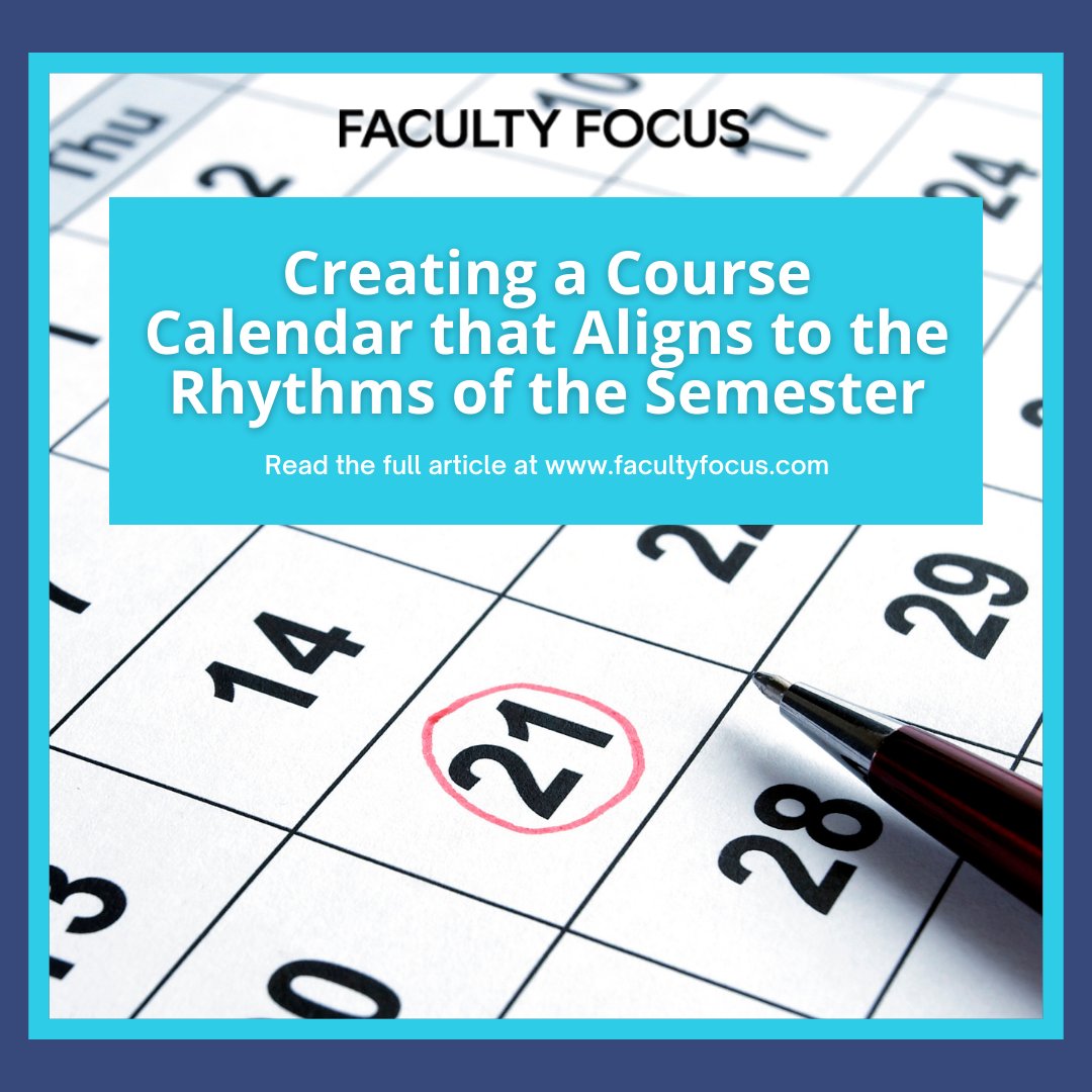 facultyfocus's tweet image. Does your course planning strategy set you up for success? 📅 

Whether you’re revising a syllabus or tackling last-minute tweaks, a solid plan can make all the difference. 

facultyfocus.com

#courseplanning #teachingtips #facultyfocus #strategicteaching