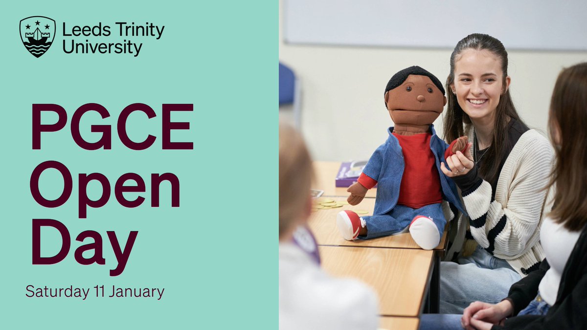 Our PGCE Open Day is next week on Saturday 11 January.

Discover more about our courses, meet our tutors and school partners, and get support with all your application queries.

Book your place and take the first step towards your teaching career: app.geckoform.com/public/#/moder…