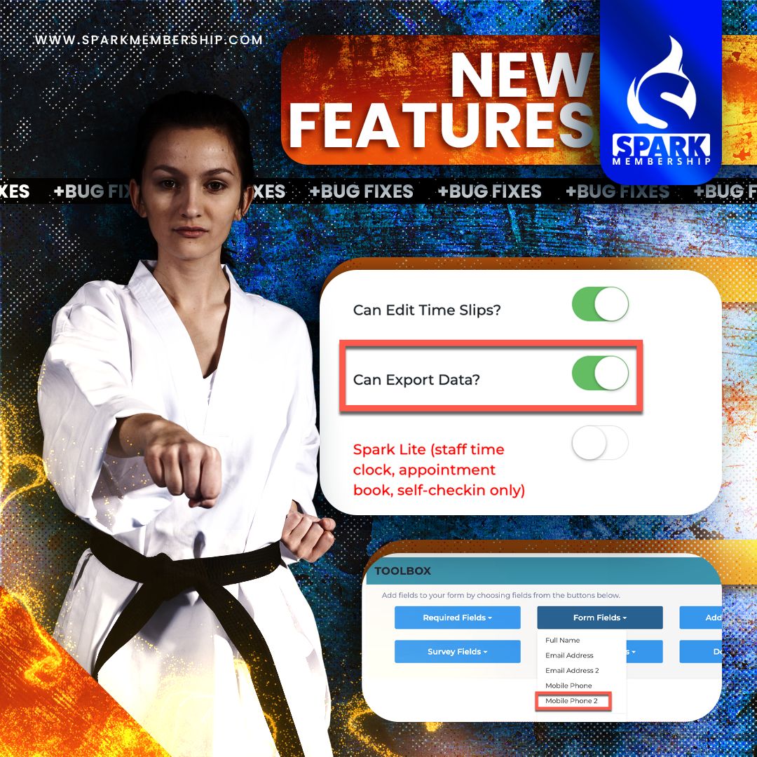 SparkMembership's tweet image. New features are here to make managing your school easier and more efficient. Ready to see what’s new and how it can help you thrive?

👉 Check it out now! ➡️ buff.ly/3BWMk4X 
.
.
.
.
.
.
.
.
.
.
.
#martialartists #SparkMembership #MembershipSoftware