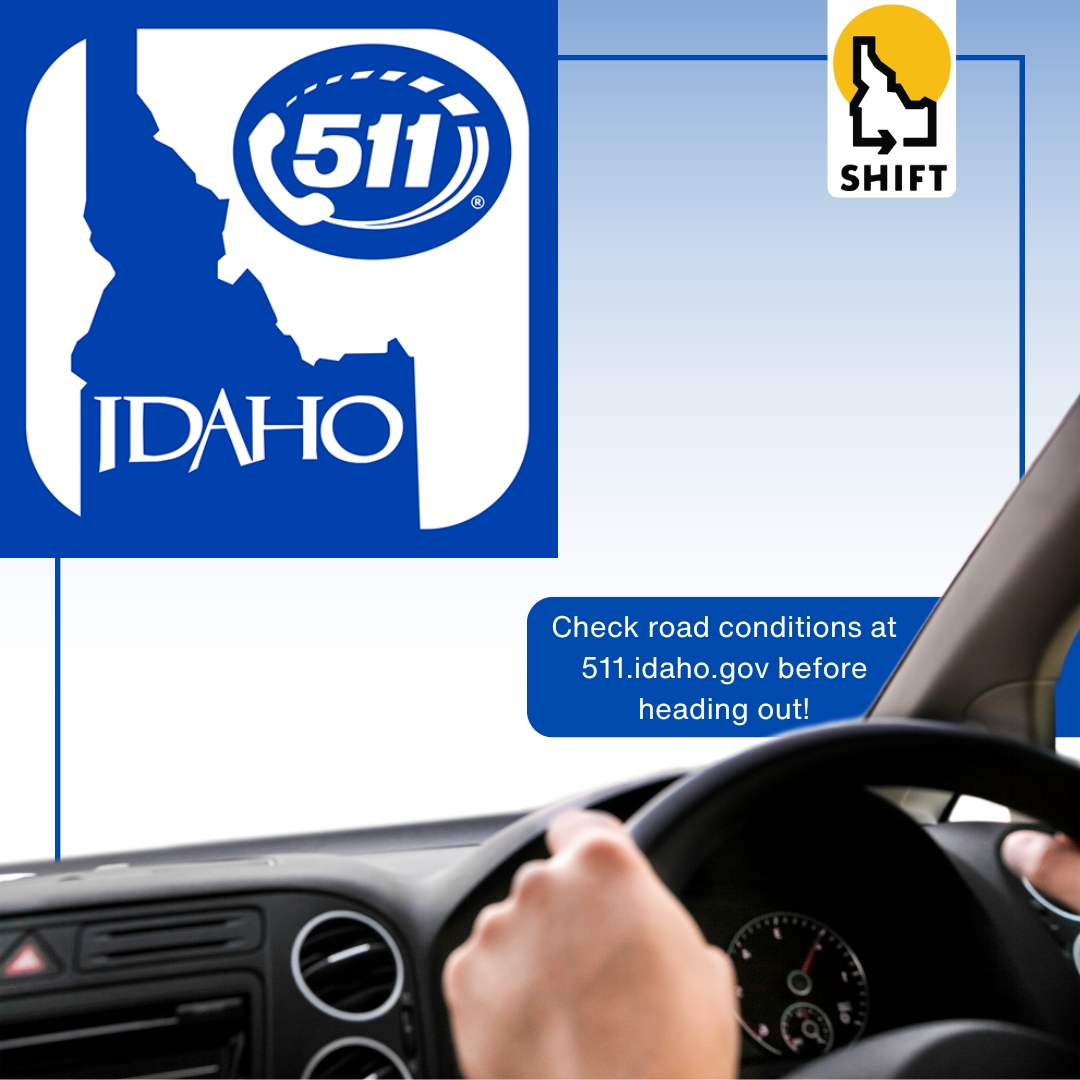 Plan ahead! Check road conditions at 511.idaho.gov before heading out. It’s the smartest way to avoid delays and hazards. #Idaho511 #WinterTravelTips