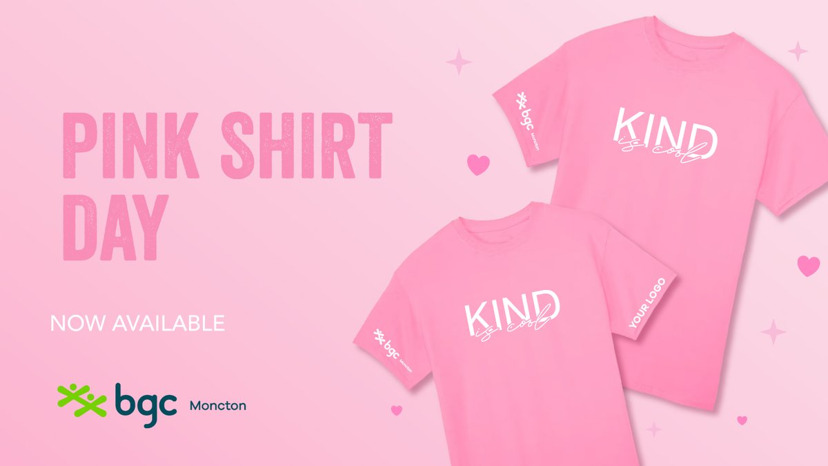 We are thrilled to continue our annual tradition of #PinkShirtDay!

Support the children and youth in our community by purchasing your pink t-shirts today at shopdoyleci.com/collections/bo…

For every t-shirt you buy, $5 will be donated to BGC Moncton!