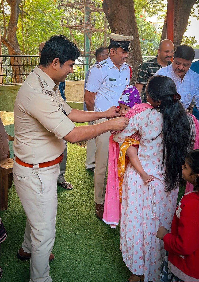 Shiva1306's tweet photo. Celebrations often bring to mind parties, lights, and noise. But this New Year, I experienced something far more profound. At Amrutha Shishu Nivasa in Basavanagudi, surrounded by the warm smiles of children and the camaraderie of my team from Bengaluru South Traffic Division, I felt the true meaning of joy.

It wasn’t about lavish gatherings or loud festivities. It was about sharing moments, listening to laughter, and seeing happiness in its purest form. These children, with their resilience and boundless hope, reminded me that celebration is about the heart, not the grandeur.

Here’s to a 2025 filled with kindness, connection, and the simple joys that truly matter. Let’s make it meaningful for everyone around us. #happiness