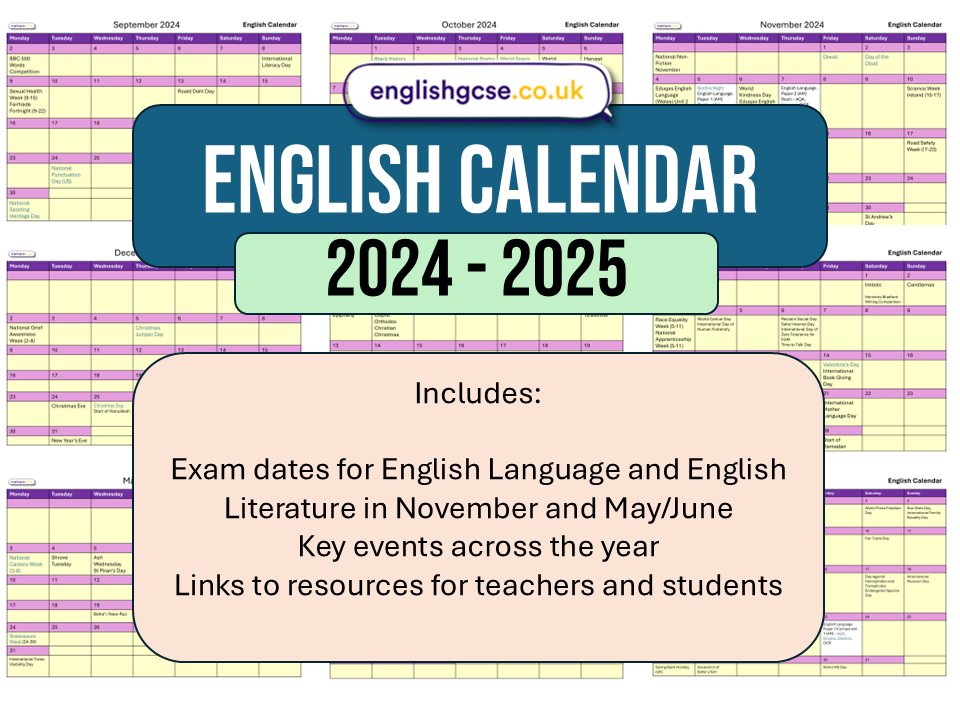 EnglishGCSE.co.uk (@englishgcsecouk) on Twitter photo This free English planning calendar may be of use for the spring term:
tes.com/teaching-resou…
<a href="/Team_English1/">Team English</a> #teamenglish #edutwitter #teachertwitter #gcses #teacher #teach #teaching #teachers #school #backtoschool This free English planning calendar may be of use for the spring term:
tes.com/teaching-resou…
<a href="/Team_English1/">Team English</a> #teamenglish #edutwitter #teachertwitter #gcses #teacher #teach #teaching #teachers #school #backtoschool