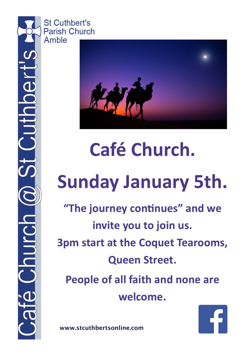 Looking for fellowship, thoughtful conversation and a hot drink? Join us at 3pm, Sunday afternoon at Coquet Tearooms, Queens Street, Amble. Looking forward to welcoming you.
#amblebythesea #coquettearooms #bishopofnewcastle #ncldiocese #Northumberland