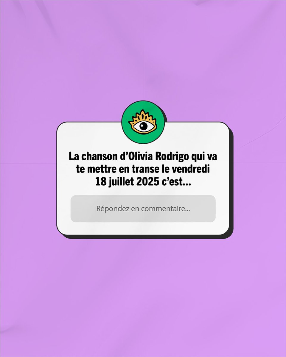 Lollapalooza Paris (@lollapaloozafr) on Twitter photo Elle ne fait QUE des bangers, mais quel morceau d’<a href="/oliviarodrigo/">Olivia Rodrigo</a> va te mettre en transe le vendredi 18 juillet 2025 ?
🗓️ 18-19-20 juillet 2025
🎫 Pass disponibles sur lollaparis.com Elle ne fait QUE des bangers, mais quel morceau d’<a href="/oliviarodrigo/">Olivia Rodrigo</a> va te mettre en transe le vendredi 18 juillet 2025 ?
🗓️ 18-19-20 juillet 2025
🎫 Pass disponibles sur lollaparis.com