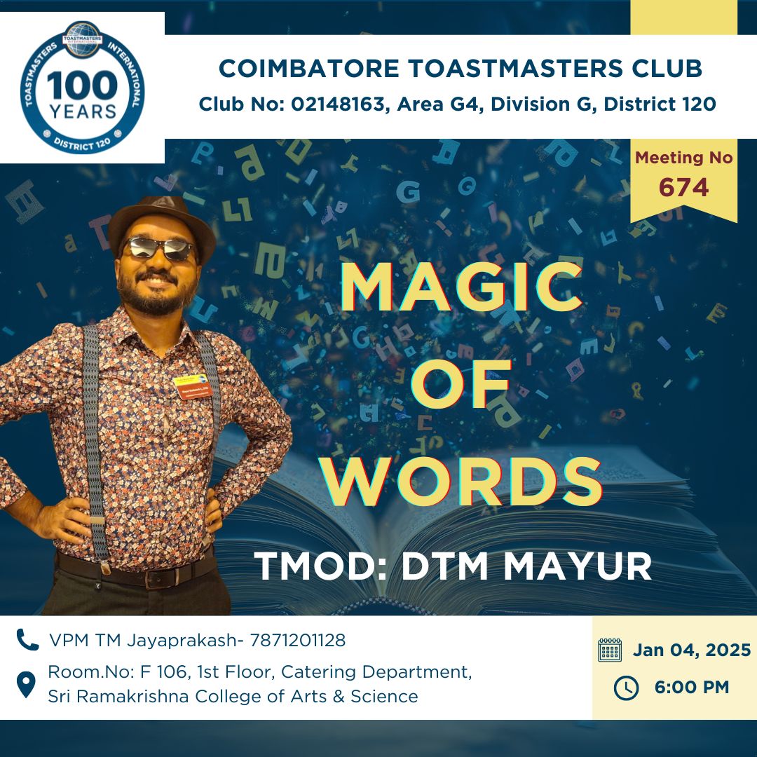 CTC_since_2011's tweet photo. #coimbatoretoastmastersclub #toastmastersinternational #toastmasters #district120 #divisiong #areag4 #publicspeaking #communication #leadership #networking #people #coimbatore #kovai https://t.co/vqsARFWOCS