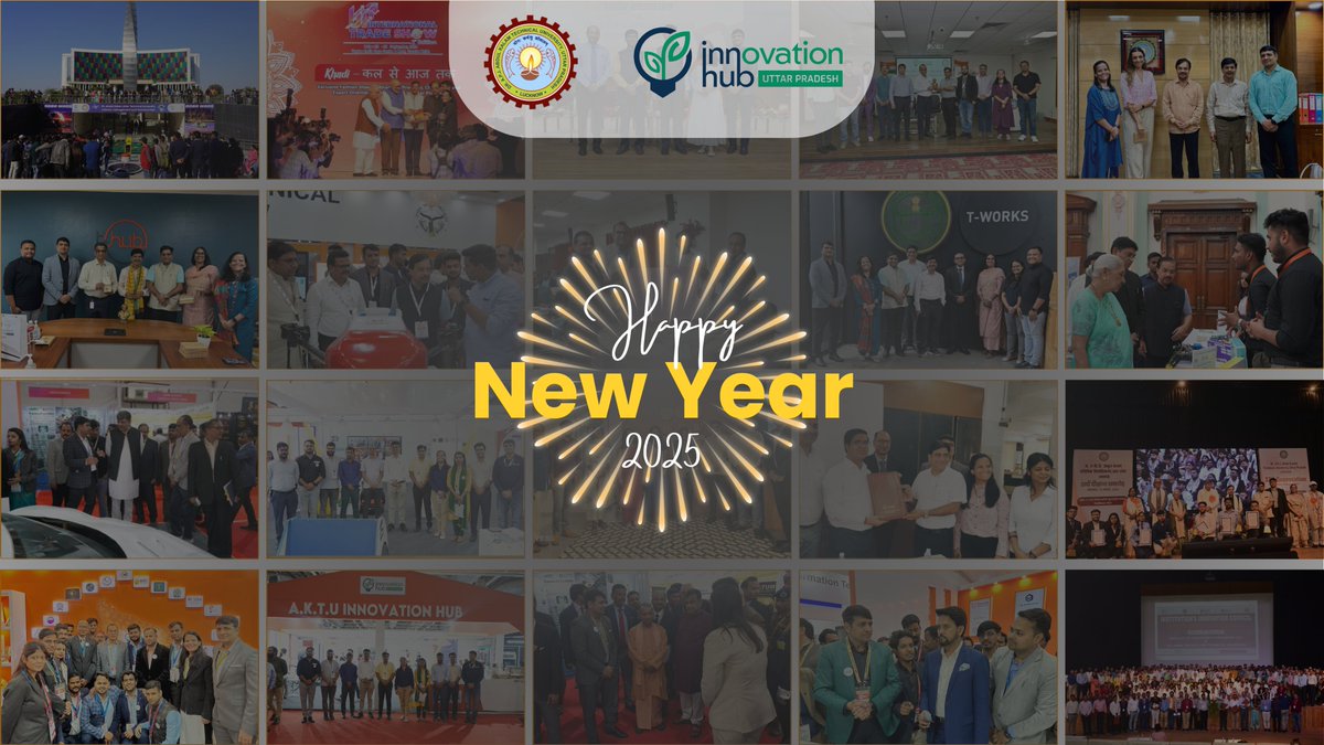 #HappyNewYear

#Wrapping2024 amazing impact of 70+ new AKTU #Incubators &amp; #100Cr #InnovationFund Approval and welcoming #2025 with lot of initiatives in row to develop #innovation and #entrepreneurial #ecosystem across #UttarPradesh 

<a href="/AKTU_Lucknow/">AKTU</a> <a href="/GovernorofUp/">Governor of Uttar Pradesh</a> @ChiefSecy_UP