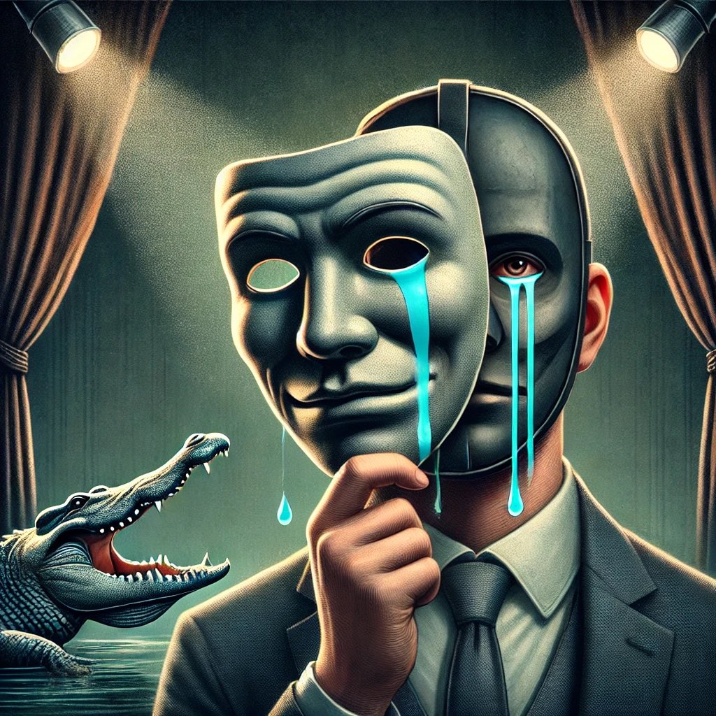 لا تنخدع بفخ الأشخاص الذي يتصرفون كضحية في مشكلة هم صنعوها .

انتبه من دموع التماسيح .