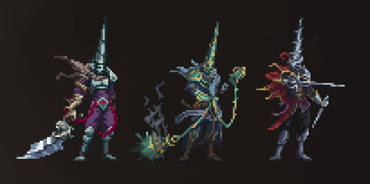 Sylvia_Voolf's tweet photo. Almost finished the Mea Culpa DLC, and as always, tons of inspiration✨ It feels like a part of the first game was added to the second one, so Mea Culpa isn't the only thing brought from the first Blasphemous🗡️

#pixelart #ドット絵 #blasphemous2 https://t.co/qf1d5VERb7
