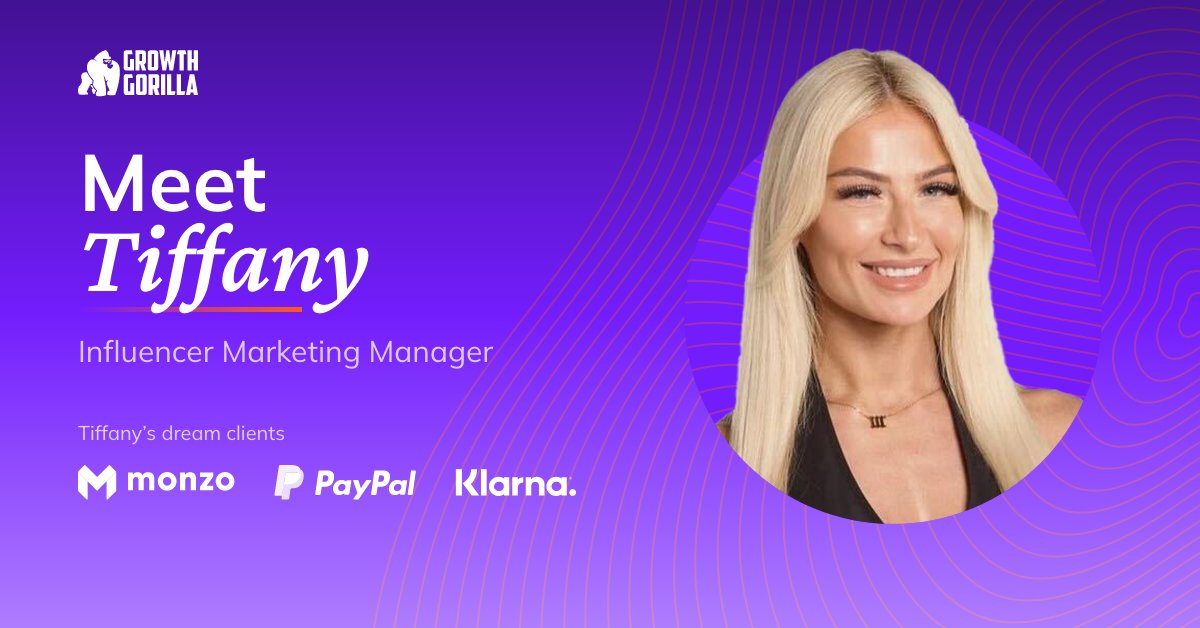 We’re thrilled to welcome Tiffany Breen to the Growth Gorilla family as our new Influencer Marketing Manager! 🎉

Tiffany brings a powerhouse mix of creativity, passion, and experience to the table, and we couldn’t be more excited to have her on board.