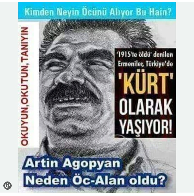 1-)Gerçek ismi  Artin Agopyan❗ 

Basit bir kişi, başarısız bir üniversite öğrencisi iken, 1978 yıllarında apo'nun üç kişiyle bir örgüt kurup, dışardan  bu kadar destek görmesini aklınız alıyor mu..?

Bu dil bilmez, yol-yordam bilmez taşralının, Alman parlamento heyetleriyle