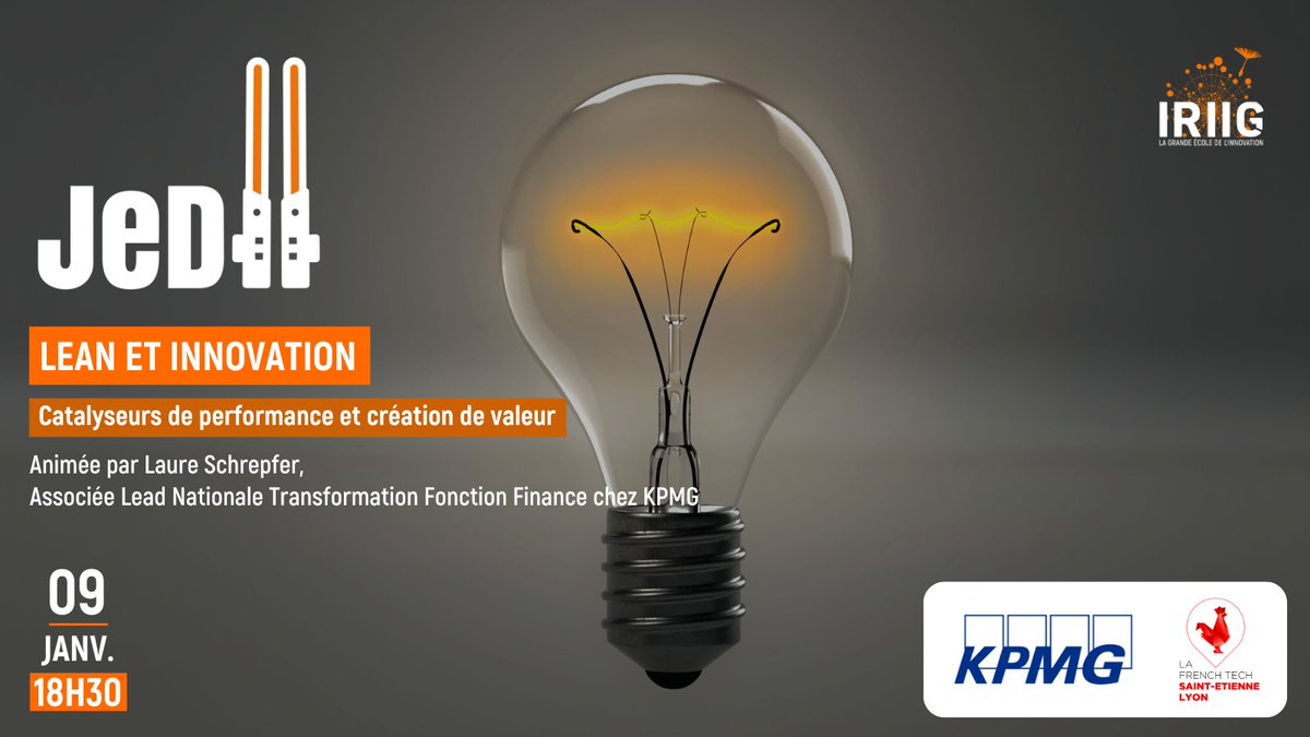 [JeDII📣] Jeudi 09 janvier de 18h30 à 20h00, IRIIG organise une nouvelle conférence JeDII : Lean et Innovation, animée par Laure Schrepfer

Pour vous inscrire ➡️ hubs.li/Q0313rmz0 

#EnjoyImpactInnovation #WeAreIRIIG #Innovation #conférence #lean