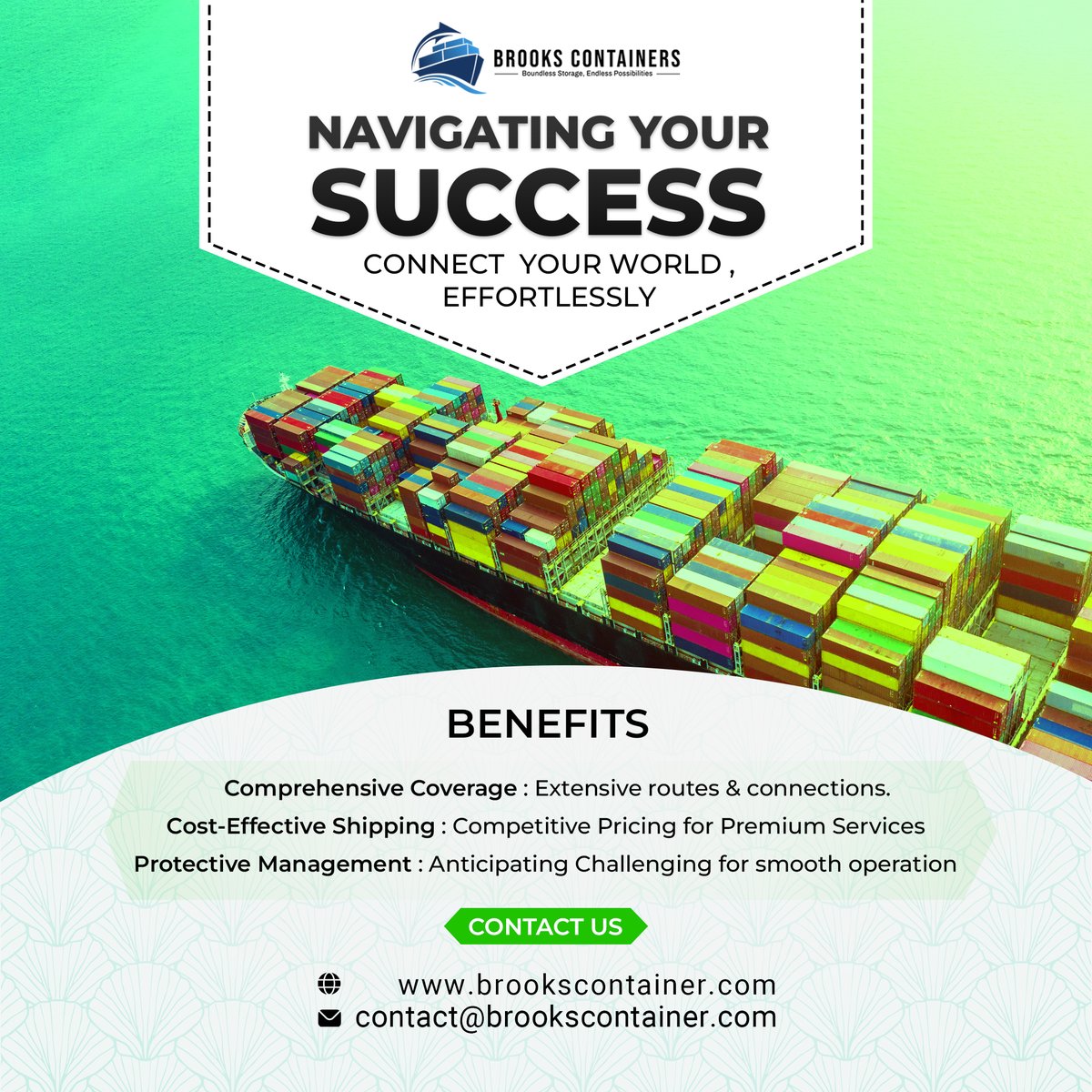 BrooksContainer's tweet image. Strong. Secure. Sustainable. Choose the best cargo containers for your needs. Let us help you streamline your logistics with reliable and eco-friendly solutions!

To know more: brookscontainer.com
#CargoContainers #ShippingSolutions #GlobalTrade #LogisticsMadeEasy