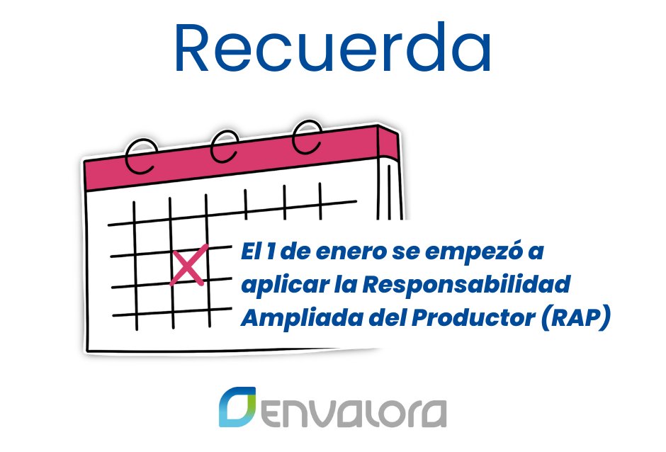 Desde el 1 de enero están en vigor todas las obligaciones derivadas del Real Decreto 1055/2022 de #envases entre las que destaca la Responsabilidad Ampliada del Productor (RAP). 
Si tu empresa debe cumplir con la #RAP y aún no se ha adherido a ningún #SCRAP contacta con #ENVALORA