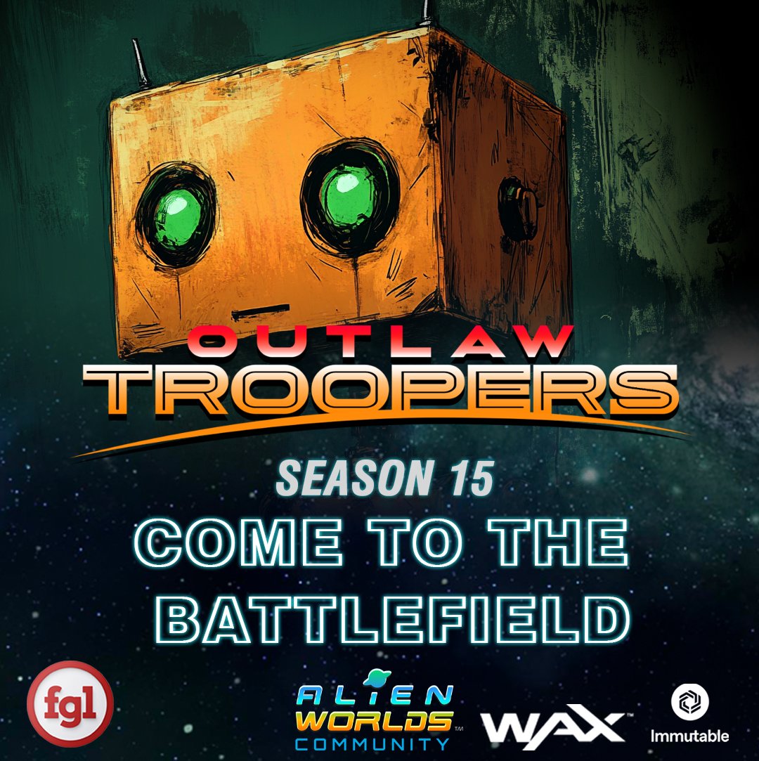 FGL_NFT's tweet image. Join Season 15 of Outlaw Troopers 🚀
Upgradable companions, new biocrafts, leaderboards with planet deeds, limited gears &amp;amp; troopers, + streamlined UI!
🏆 Weekly competition sponsored by @AlienWorlds: 10k TLM to win!
Play now: play.outlawtroopers.io
#WAXNFT @WAX_io #OnImmutable