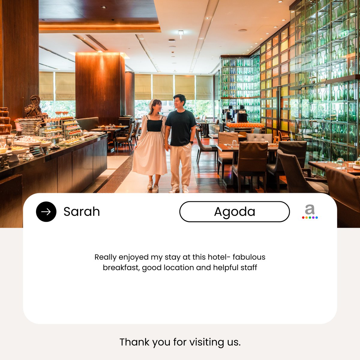 Your kind review made our day 📷
We’re so glad to hear you had a pleasant stay at Holiday Inn Bangkok Silom. Thank you for sharing your experience—we look forward to your next visit 📷📷
#holidayinnbangkoksilom #AnIHGHotel #IHGOneRewards #BringOnTheRewards #ExperienceIHG