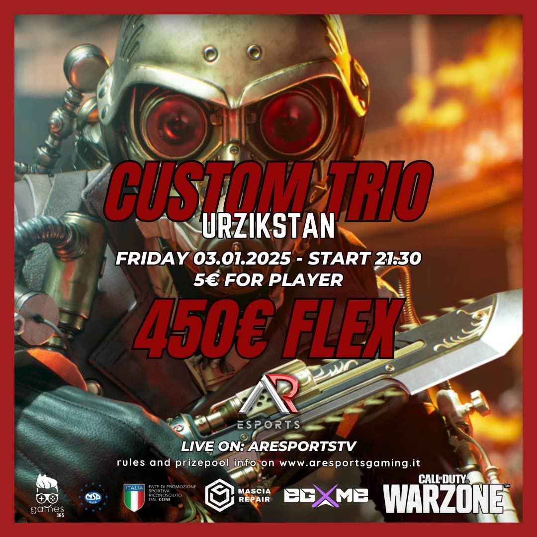 Ce soir 3 joueurs de la EGL'S Elite seront présents au tournoi Custom TRIO Urzikstan organisé par la <a href="/ArEsportsGaming/">Ar Esports - Tournaments Warzone Call Of Duty</a> ! 🦅

<a href="/Iron_hide30/">Iron</a> / <a href="/MohaaMgl/">MohaaMgl</a> / <a href="/NouRiiZ57/">NouRiiZ</a> 🔥

RDV à 21h30 pour les hostilités sur Twitch twitch.tv/eglsleague

#EGLS #EAGLES