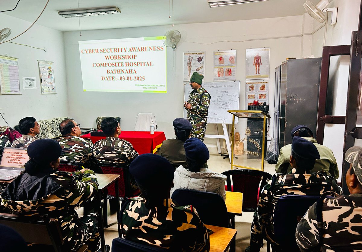 ChbSsb's tweet photo. Cyber security awareness workshop held at CH SSB,Bathnaha on 03.01.25 https://t.co/r0fO6tEx8u