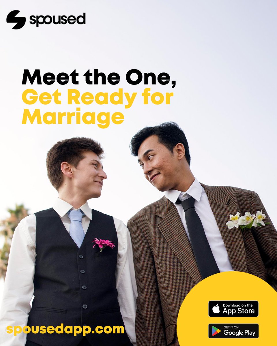spousedapp's tweet photo. 🌈 Meet the one who completes you and #startyourjourney to a lifetime of happiness.
Spoused helps you find #meaningfulconnections leading to marriage.

📲 Download now on Google Play or App Store, or visit https://t.co/hJY65OgWYB.
#Love and #commitment await! 💛

#findyourforever https://t.co/44scQtIir2