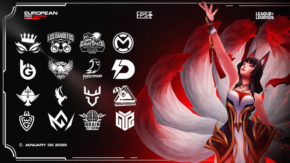 European Pro Series (@europeanserie) on Twitter photo The final list of participants in our tournament!
<a href="/dynamoeclot/">Dynamo Eclot</a> <a href="/GamespaceEsport/">Gamespace Esports</a> <a href="/glore_cz/">GLORE.FIFINE</a> <a href="/flamehardorg/">Flamehard</a> <a href="/GTZEsports/">GTZ Esports</a> <a href="/mConesports/">mCon esports</a> <a href="/teamparadoxgr/">Team Paradox</a> <a href="/VerdantEC/">Verdant</a> <a href="/Phantasmagg/">Team Phantasma</a> <a href="/WLGgr/">WLGaming Esports</a> <a href="/boostgateesport/">BoostGate Esports</a>
Also:Church of Matyzchaty ; Demonic Empire ; Phoenix Rising ; Los Banditos ; BrainStorm The final list of participants in our tournament!
<a href="/dynamoeclot/">Dynamo Eclot</a> <a href="/GamespaceEsport/">Gamespace Esports</a> <a href="/glore_cz/">GLORE.FIFINE</a> <a href="/flamehardorg/">Flamehard</a> <a href="/GTZEsports/">GTZ Esports</a> <a href="/mConesports/">mCon esports</a> <a href="/teamparadoxgr/">Team Paradox</a> <a href="/VerdantEC/">Verdant</a> <a href="/Phantasmagg/">Team Phantasma</a> <a href="/WLGgr/">WLGaming Esports</a> <a href="/boostgateesport/">BoostGate Esports</a>
Also:Church of Matyzchaty ; Demonic Empire ; Phoenix Rising ; Los Banditos ; BrainStorm