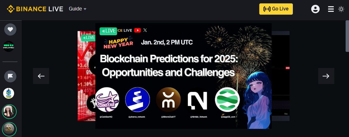 🎉Shoutout to the 65K+ listeners who joined our mega space on X and Binance Live! The event was also featured on the front page of Binance Live. If you missed it, feel free to watch the replay!

With 20+ Web3 projects and influencers like <a href="/Nimble_Network/">Nim.Trade</a>, <a href="/dappOS_com/">DAPPOS</a>,