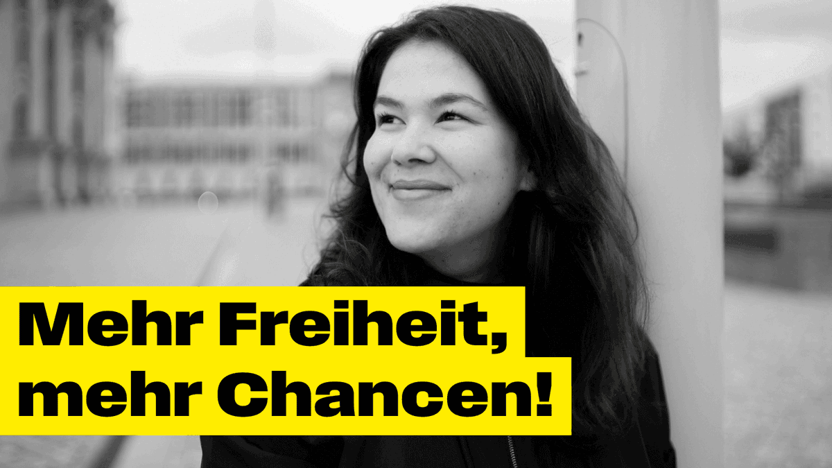 Warum die Freien Demokraten am 23.02. wählen?
Wir wollen mit Lust auf Fortschritt und aus Liebe zur Freiheit jede und jedem Einzelnen die Chancen ermöglichen, um selbstbestimmt und eigenverantwortlich zu leben. Mehr Infos unter fdp.de #alleslässtsichändern #fdp