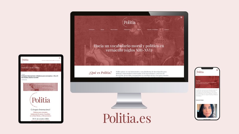 terenet #NoHate (@terenet) on Twitter photo «Vocabulario moral y político en vernáculo (siglos XIII-XVI)», seleccionado en la Convocatoria de Ayudas para proyectos de I+D para jóvenes doctores de la Comunidad de Madrid y la Universidad Complutense de Madrid, estrenó una primera fase de su web.
🙌
politia.es «Vocabulario moral y político en vernáculo (siglos XIII-XVI)», seleccionado en la Convocatoria de Ayudas para proyectos de I+D para jóvenes doctores de la Comunidad de Madrid y la Universidad Complutense de Madrid, estrenó una primera fase de su web.
🙌
politia.es