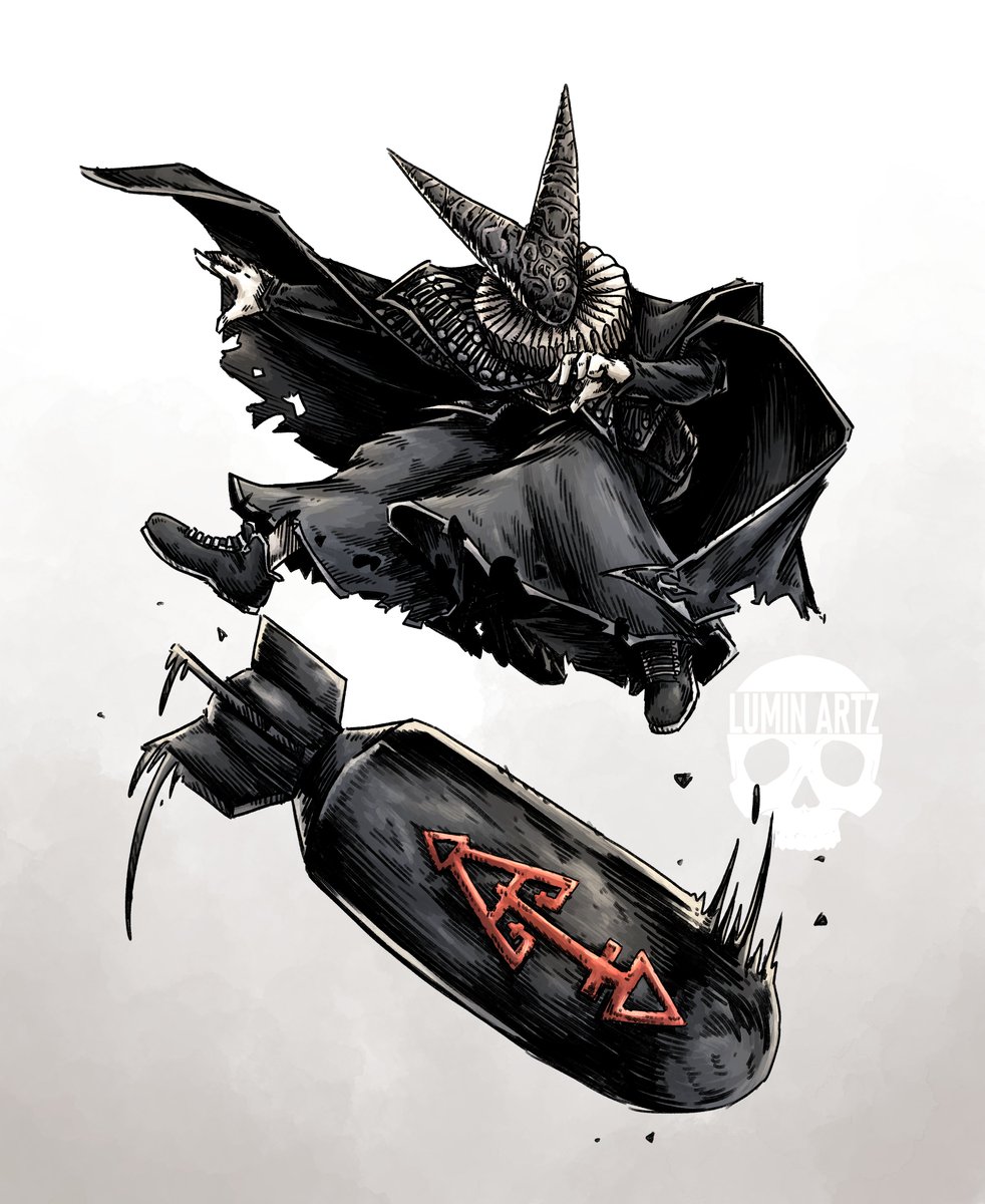 Artillery Witch on her way to deliver a hydrogen bomb to a coughing pilgrim

also Happy New Years folks!