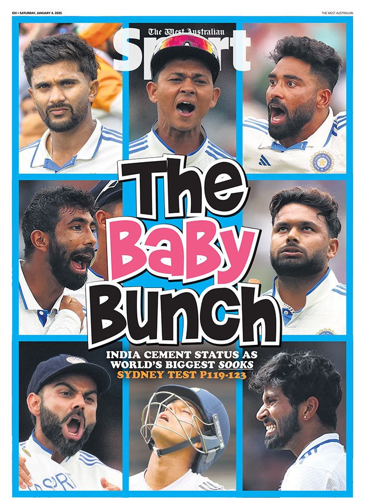 The back page of Saturday's The West Australian.