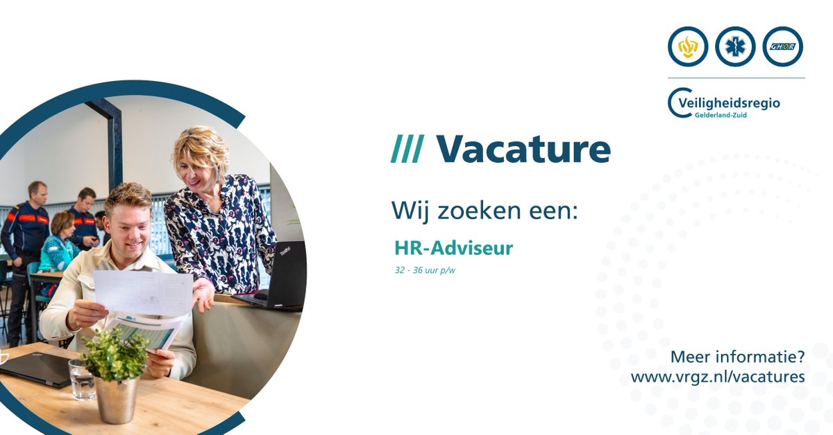 Met jouw tactisch inzicht en praktische aanpak lever je als HR Adviseur een waardevolle bijdrage aan de veiligheid en gezondheid van onze regio. Help leidinggevenden bij HR-uitdagingen en bouw mee aan een organisatie waar medewerkers zich ontwikkelen.

👉lnkd.in/eiCrB-RY